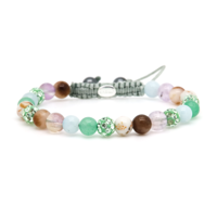 Karma Armband Spiral Flora Green Crystal