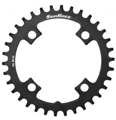 SunRace Crmx kettingblad BCD 96 mm staal 32T zwart