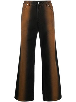 Eckhaus Latta jean ample à effet délavé - Marron