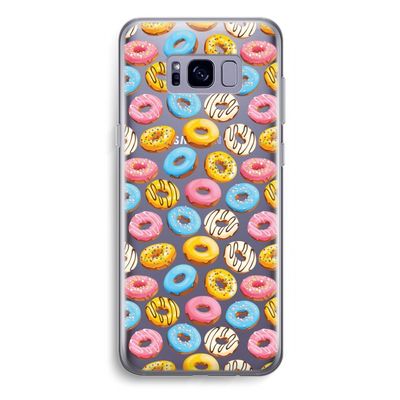 Pink donuts: Samsung Galaxy S8 Plus Transparant Hoesje