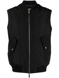 DSQUARED2 veste matelassée à logo brodé - Noir