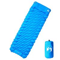 VidaXL Kampeermatras met kussen zelfopblazend 1-persoons blauw VidaXL Kampeermatras met kussen zelfopblazend 1-persoons blauw