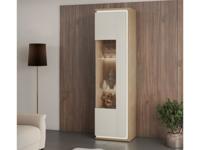 Vitrinekast DOLCE 1 deur 200 cm kasjmier/eik Vitrinekast DOLCE 1 deur 200 cm kasjmier/eik