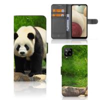 Samsung Galaxy A12 | Telefoonhoesje | Met pasjeshouder | Panda