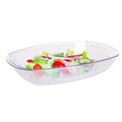 Serveerschaal - transparant - 19 x 28 cm - saladeschalen / serveerschalen - Schalen en kommen