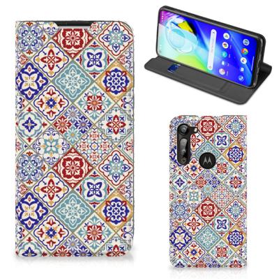 Motorola Moto G8 Power | Standcase | Tiles Color Motorola Moto G8 Power | Standcase | Tiles Color