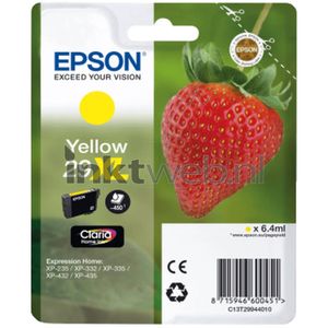 Epson Strawberry 29XL Y inktcartridge 1 stuk(s) Origineel Hoog (XL) rendement Geel