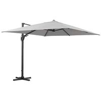 Le Sud freepole parasol Biarritz - grijs - 300x300 cm - Leen Bakker