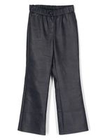 Zadig & Voltaire Kids pantalon évasé en fourrure artificielle à effet froissé - Bleu - thumbnail