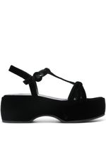 Nicole Saldaña sandales Lily 60 mm en velours - Noir