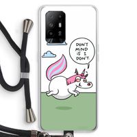 Unicorn: Oppo A94 5G Transparant Hoesje met koord