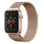 Milanese RVS bandje - Champagne goud - Geschikt voor Apple Watch 38mm / 40mm / 41mm