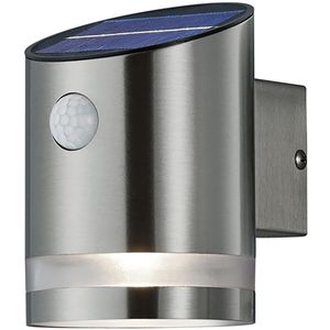 LED Tuinverlichting - Buitenlamp - Trion Salty - Wand - 3W - Warm Wit 3000K - Rond - Mat Nikkel - RVS
