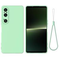 Sony Xperia 1 VI Liquid Siliconen Hoesje - Groen