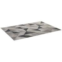 HOMCOM vloerkleed in trendy design met geometrische vormen grijs+zwart 230 x 160 cm