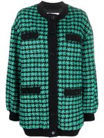 MSGM cardigan mi-long à motif pied-de-poule - Noir - thumbnail