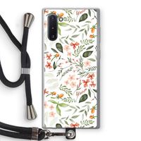 Sweet little flowers: Samsung Galaxy Note 10 Transparant Hoesje met koord