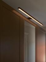 Badkamerlamp breed zwarte boven spiegel Nordlux Marlee warm wit 3000k 80 cm