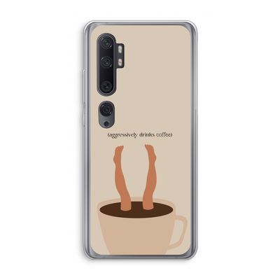 Aggressively drinks coffee: Xiaomi Mi Note 10 Pro Transparant Hoesje