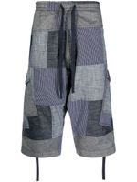 Maharishi short court à design patchwork - Bleu