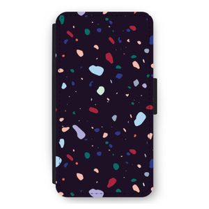 Dark Rounded Terrazzo: iPhone 12 mini Flip Hoesje