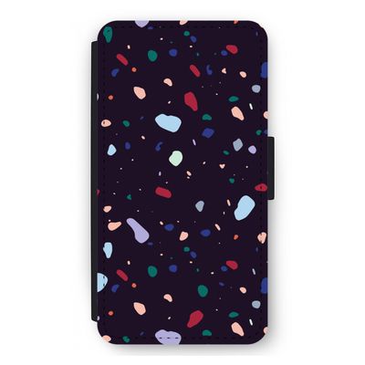 Dark Rounded Terrazzo: iPhone 12 mini Flip Hoesje