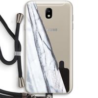 Gestreepte marmer: Samsung Galaxy J7 (2017) Transparant Hoesje met koord