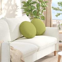 VidaXL Zitkussens 2 pcs lichtgroen ø40 x 13 cm stof