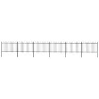 Tuinhek met ronde bovenkant 10,2x1,2 m staal zwart