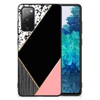 Samsung Galaxy S20 FE Backcover Zwart Roze Vormen