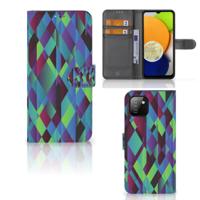 Samsung Galaxy A03 | Book Case | Abstract Green Blue