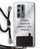 Confetti: Huawei P40 Pro Plus Transparant Hoesje met koord