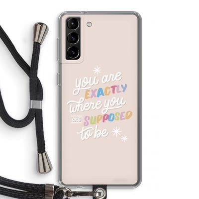 Right Place: Samsung Galaxy S21 Plus Transparant Hoesje met koord