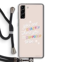 Right Place: Samsung Galaxy S21 Plus Transparant Hoesje met koord