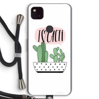 I love cacti: Pixel 4a 5G Transparant Hoesje met koord