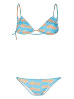 Natasha Zinko bikini à imprimé Happy - Bleu - thumbnail