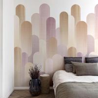 Panoramisch Behang Ovals Rol Paars