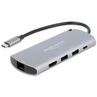 DeLOCK usb type-c docking station met m.2 slot (grijs)