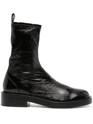 Courrèges bottines à effet craquelé - Noir