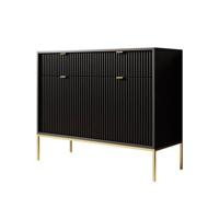 Meubella Dressoir Navil 2 - Zwart - 104 cm - thumbnail