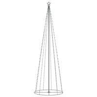 The Living Store Kerstkegelboom - Meerkleurig PVC en metaal - 100x300 cm - 330 LEDs