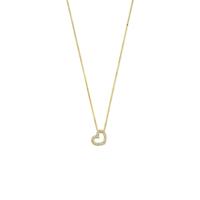 Collier Hartje - 14k Geelgoud met Lab Grown Diamant 0.08ct - 40+2+2cm