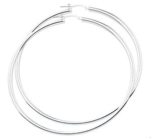 TFT Creolen Ronde Buis Zilver Glanzend 3 mm x 70 mm