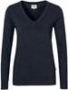 Hakro 134 Women's V-neck pullover merino wool - Ink - S