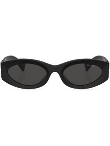 Miu Miu Eyewear lunettes de soleil Glimpse à monture ovale - Noir