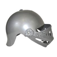 Ridder verkleed helm met vizier - grijs - plastic - voor kinderen   -
