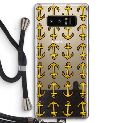 Musketon Anchor: Samsung Galaxy Note 8 Transparant Hoesje met koord