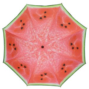 Parasol - watermeloen fruit - D180 cm - UV-bescherming - incl. draagtas