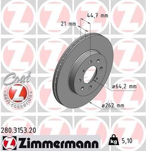 Remschijf Coat Z 280315320