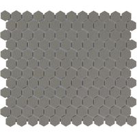 The Mosaic Factory London kleine hexagon mozaïek tegels 26x30 donkergrijs